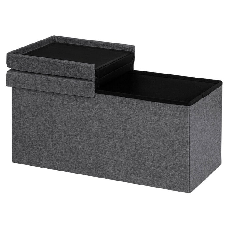 30" Folding Storage Ottoman with Lift Top