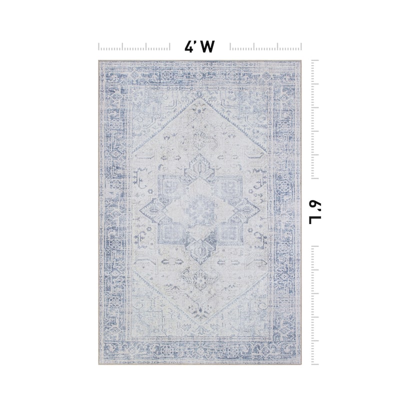 World Rug Gallery Medallion Boho Washable Area Rug