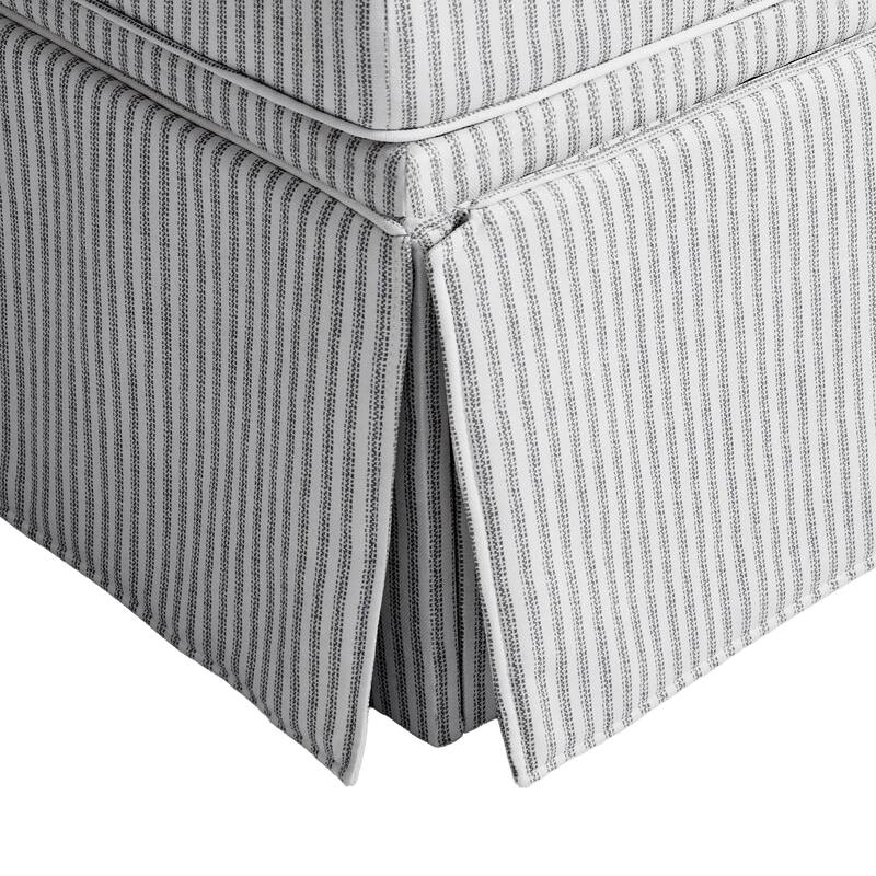 2 Set Rectangle Chenille Upholstered Storage Ottoman