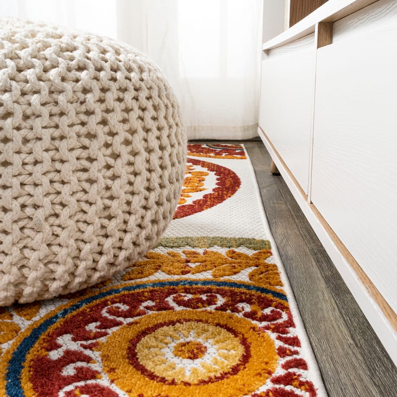 JONATHAN Y Gallia Medallion High-Low Indoor/Outdoor Area Rug