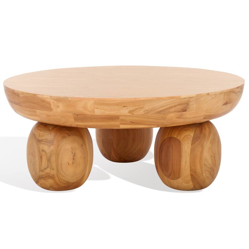 SAFAVIEH Couture Hayliette Round Wood Coffee Table - 38"W x 38"D x 15"H