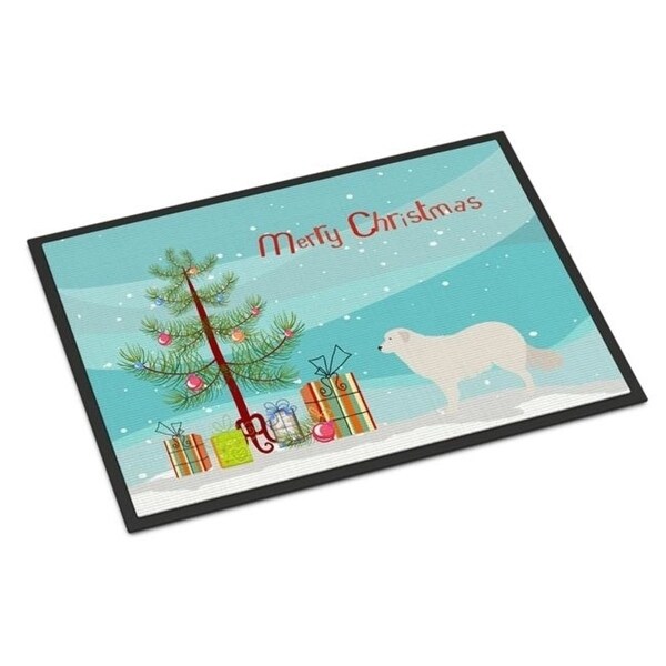 Carolines Treasures BB8467MAT Kuvasz Christmas Indoor or Outdoor Mat - 18 x 27 in.