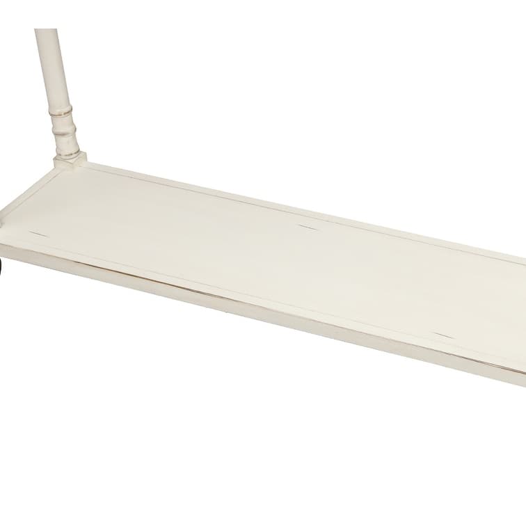 Nestfair Solid Wood Console Table with 3 Drawers and Shelf