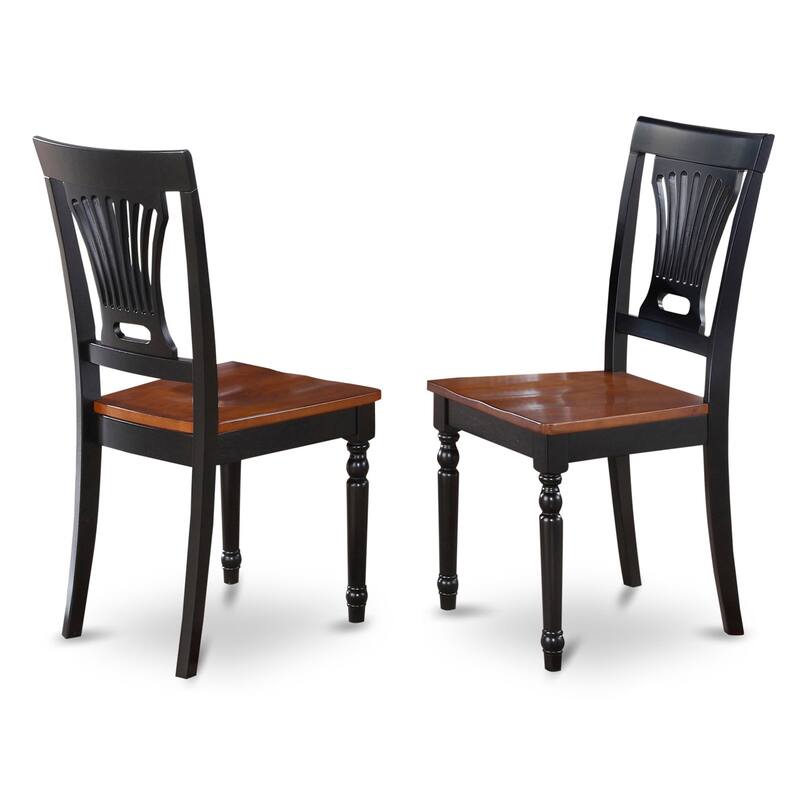 East West Furniture 5 Piece Kitchen Table & Chairs Set Includes a Round Dining Table and Dining Room Chairs, Black & Cherry