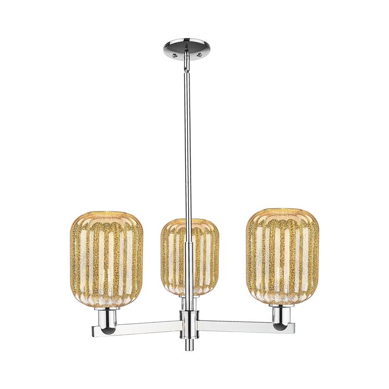 Innovations Lighting Downtown Urban - Preston - 3 Light 18" Jar Shade Stem Hung Chandelier