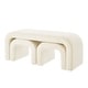 preview thumbnail 21 of 20, Set of 3 U-Shaped Modern Bench Teddy Ottoman Bench, Small Sofa Footrest Extra Seating, 44+18 Inch Bench Bench & Ottoman