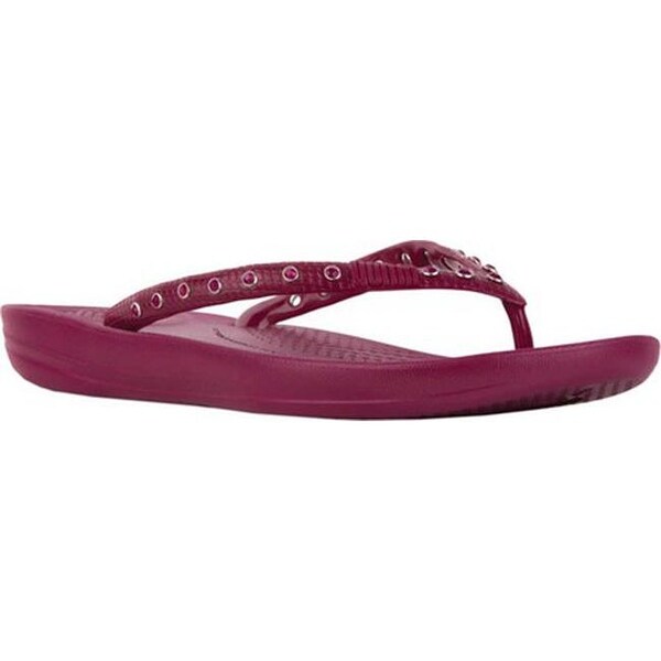plum flip flops