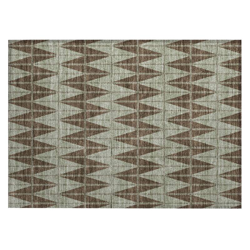 Machine Washable Indoor/ Outdoor Modern Zeke Chantille Rug