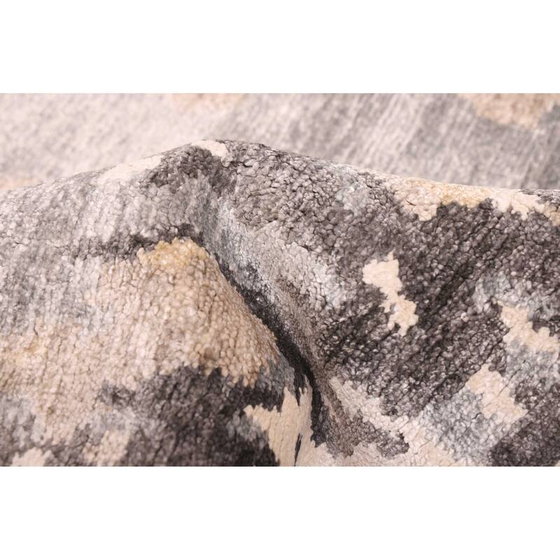 ECARPETGALLERY Hand-knotted Legacy Grey Silk Rug - 5'8 x 7'9