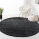 SAFAVIEH August Shag Solid 1.2-inch Thick Area Rug - 4' x 4' Round - Charcoal