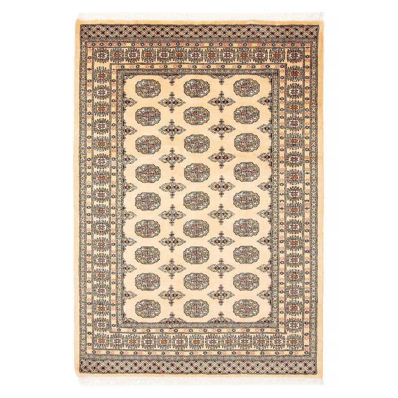 ECARPETGALLERY Hand-knotted Peshawar Bokhara Beige Wool Rug - 4'8 x 6'8 - 4'8 x 6'8 - Beige