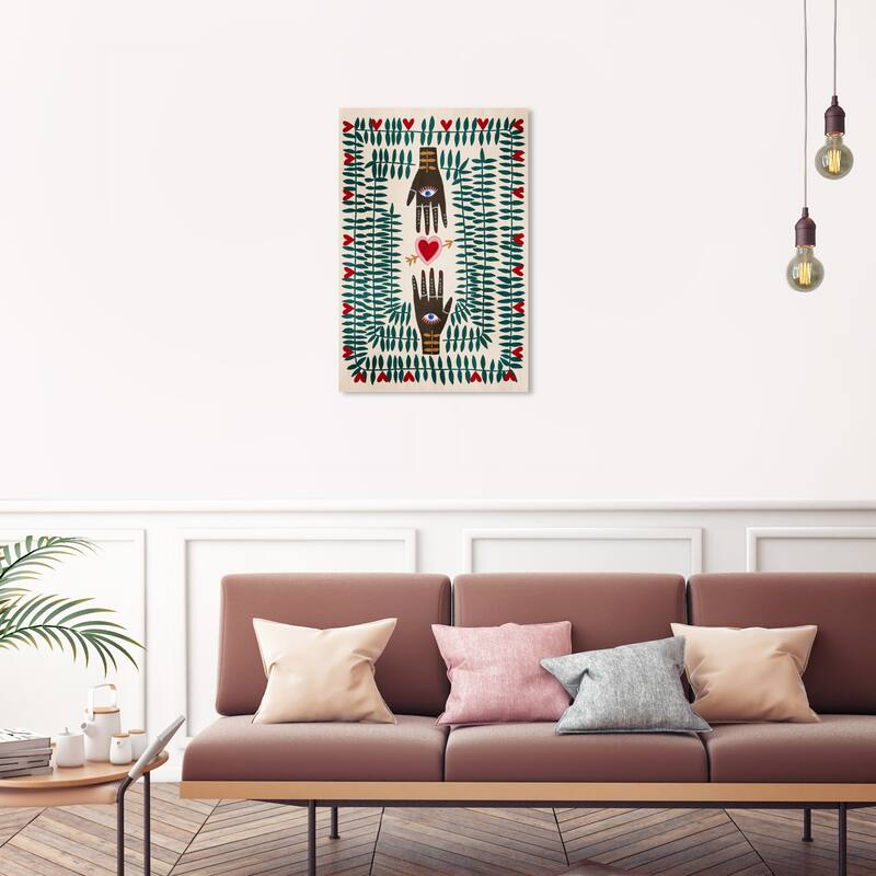 Wynwood Studio Canvas Floral and Botanical Hand Garden View Green and Modern & Contemporary Wall Art Canvas Print - 30 x 20