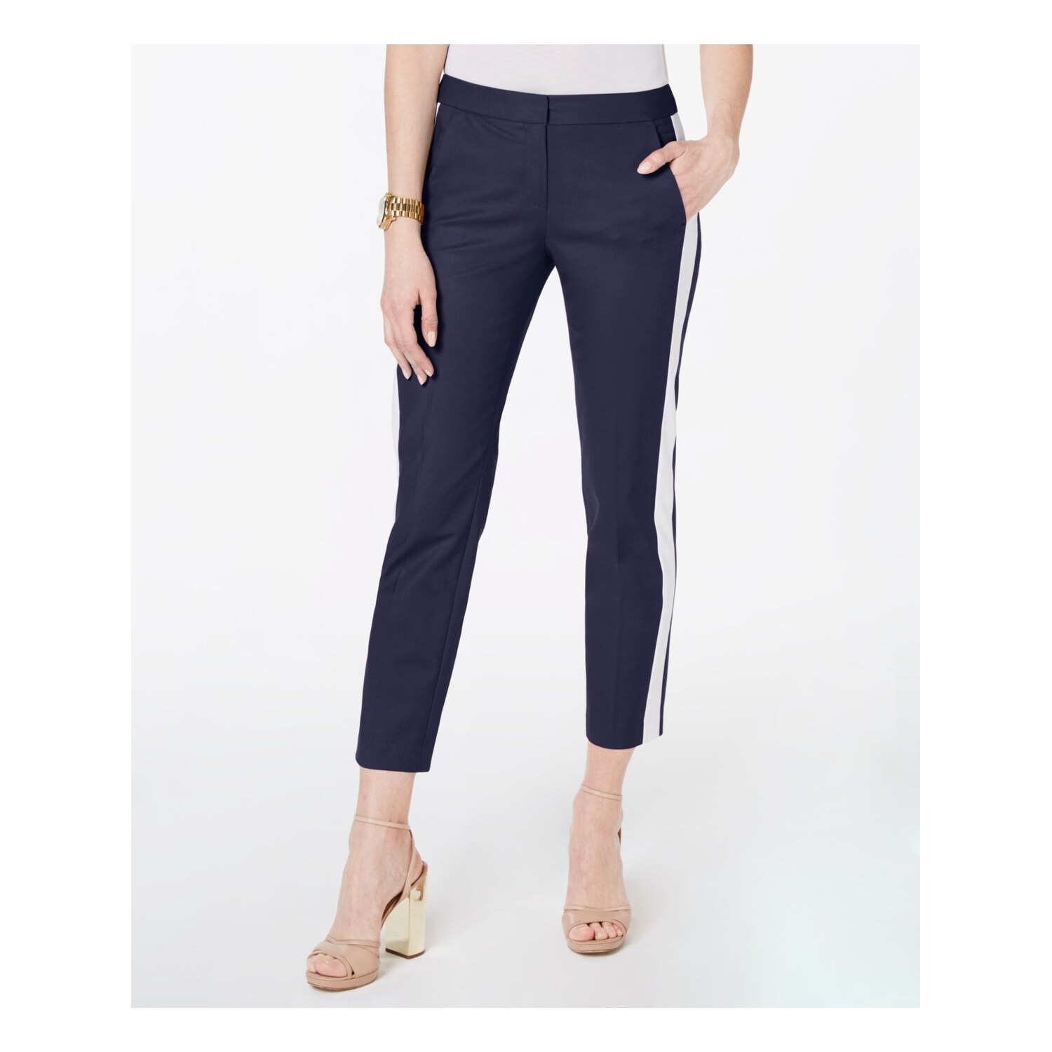 MICHAEL KORS Womens Navy Track