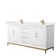 Option White, Bronze Trim, White Quartz Top