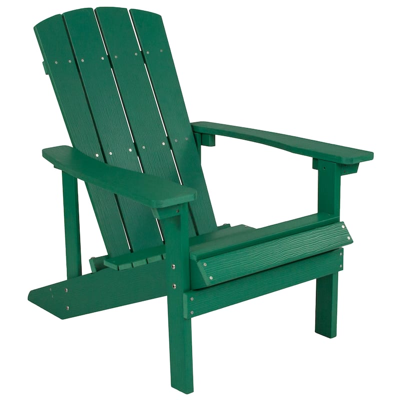 Outdoor All-Weather Poly Resin Wood Adirondack Chair - 29.5"W x 33.5"D x 35"H