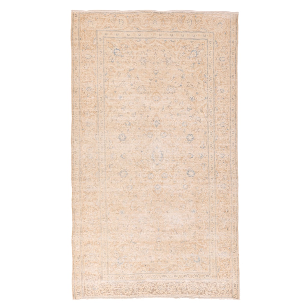 ECARPETGALLERY Hand-knotted Antalya Vintage Beige Wool Rug - 5'0 x 8'9