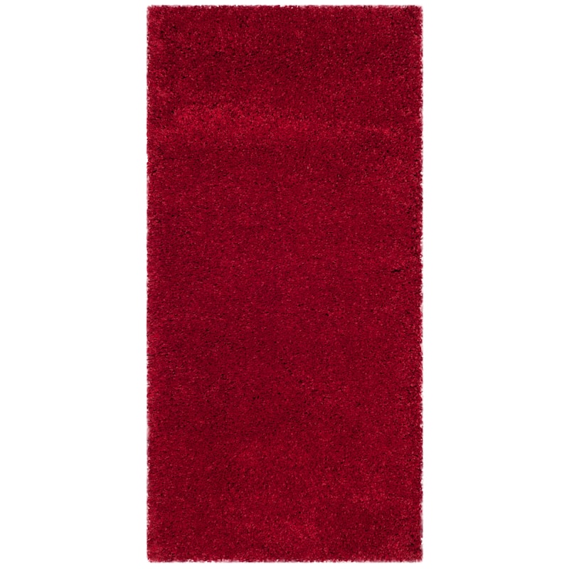 SAFAVIEH, Milan Shag Afton 2-inch Thick Area Rug - 2' x 4' - Red