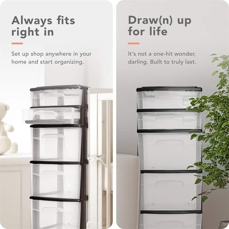 6-Drawer Plastic Home Office Bedroom