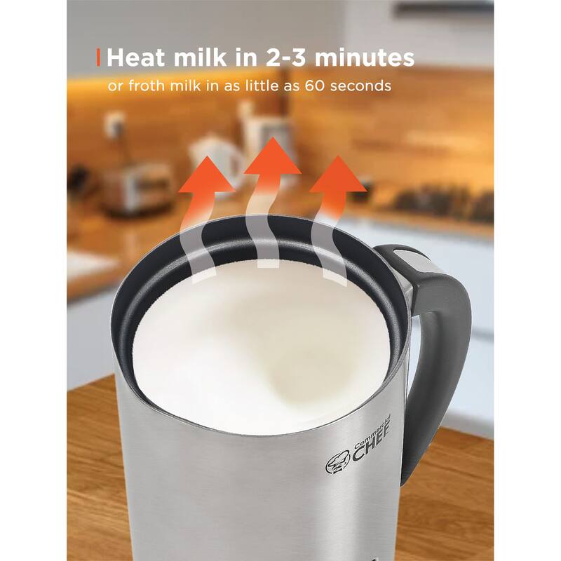 Commercial Chef Milk Frother,Electric Milk Steamer Stainless Steel