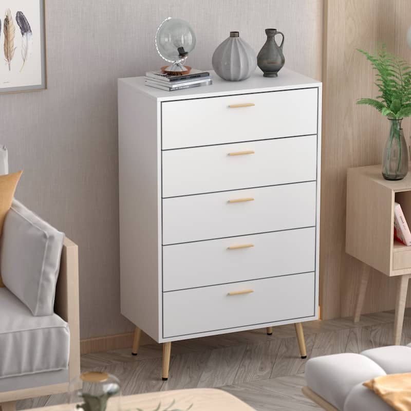 Kerrogee Modern 5-drawer Storage Chest - White - 5-drawer