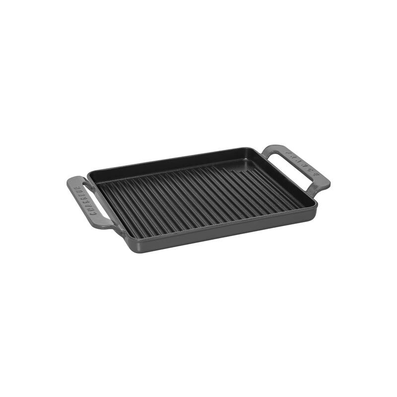 Chasseur French Rectangular Enameled Cast Iron Grill, 10-inch
