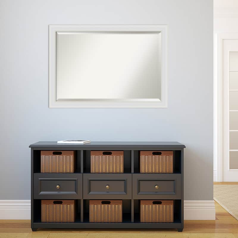 Beveled Wall Mirror - Flair Polished Nickel Frame