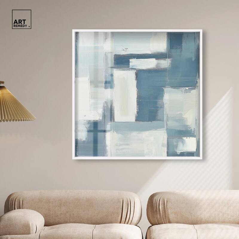 Deconstructed Blue III Shadowbox by Art Remedy