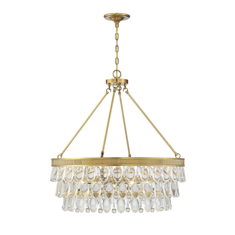 Windham 6-Light Pendant in Warm Brass