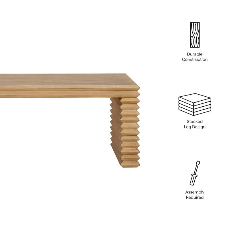 Canto Rectangular Stacked Design Coffee Table
