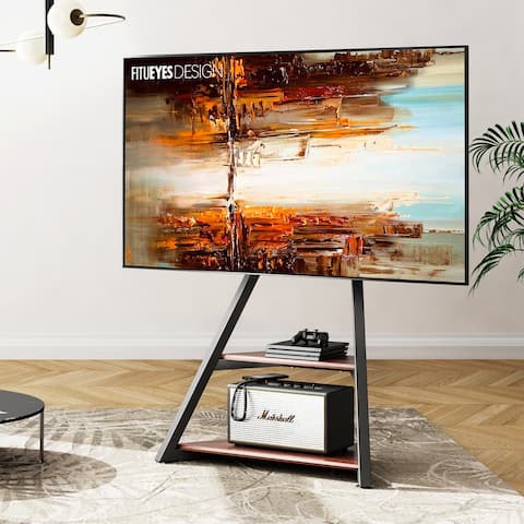 FITUEYES 32-65 Inch Mini Floor TV Stand Corner Modern Entertainment Center
