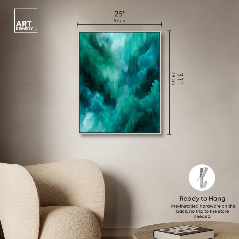 Textured Teal II Canvas by Art Remedy