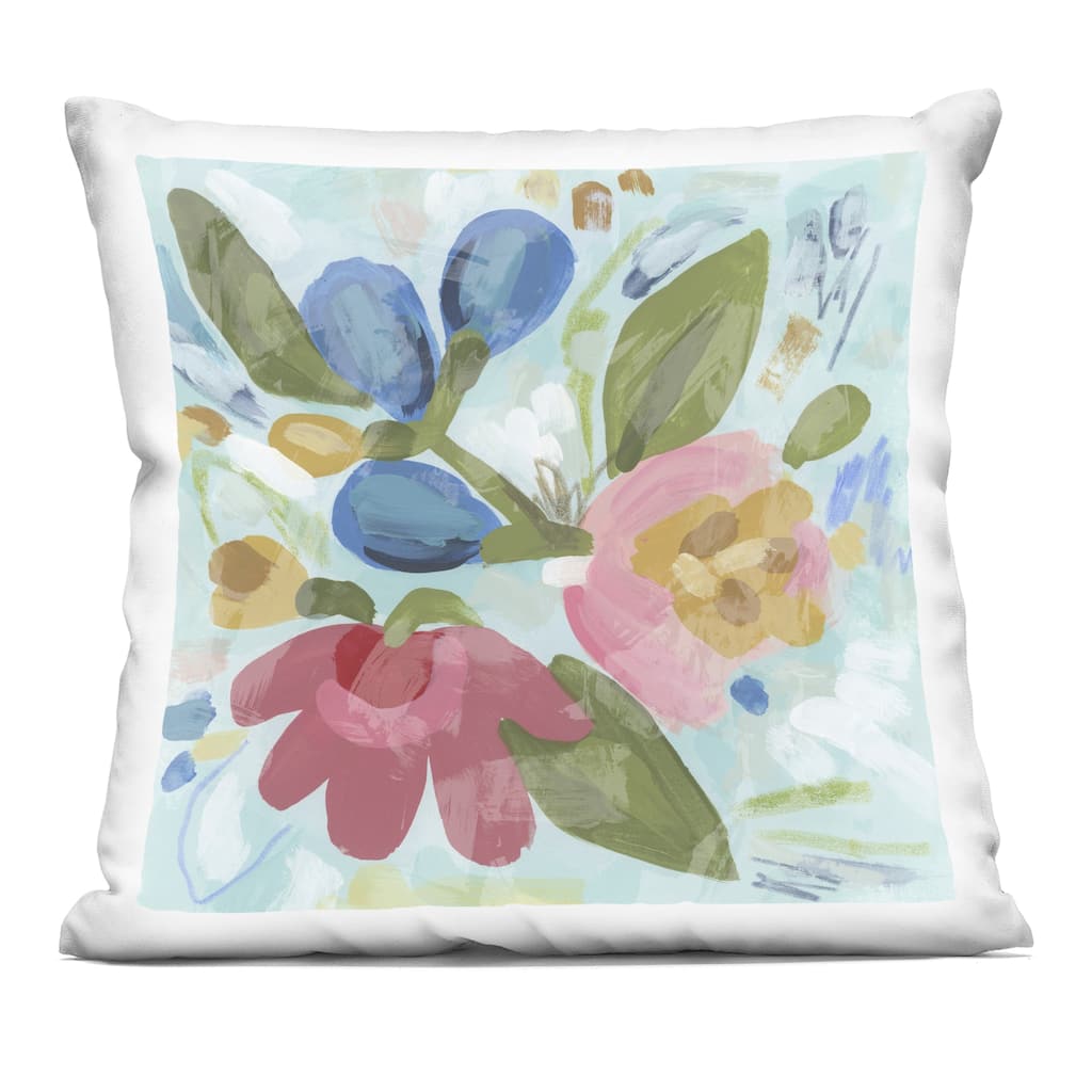 Stupell Bright Boho Flowers Decorative Printed Throw Pillow Design by June Erica Vess