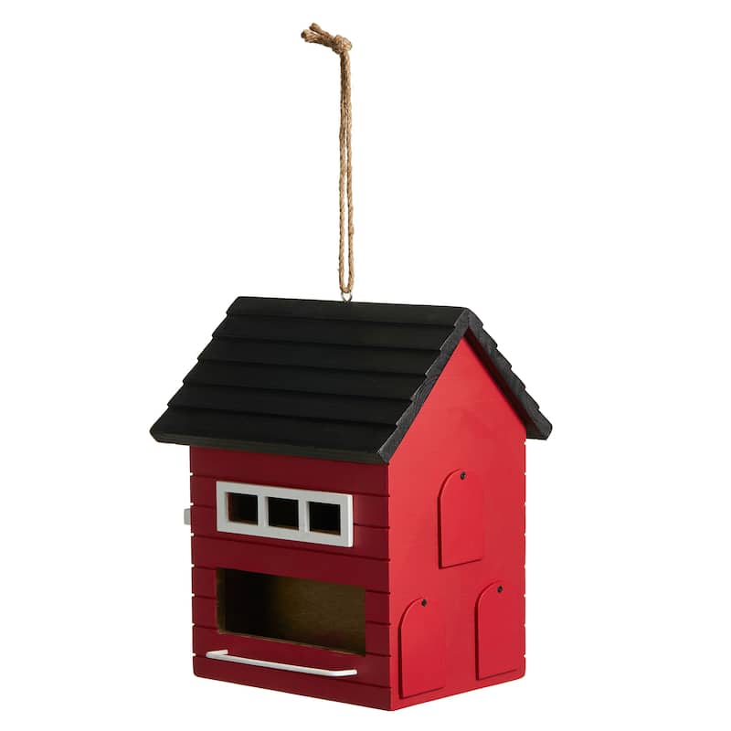 Glitzhome 10.25"L Functional and Decorative Solid Wood Garden Birdhouse - 7.00''L X 8.00''W X 10.25''H