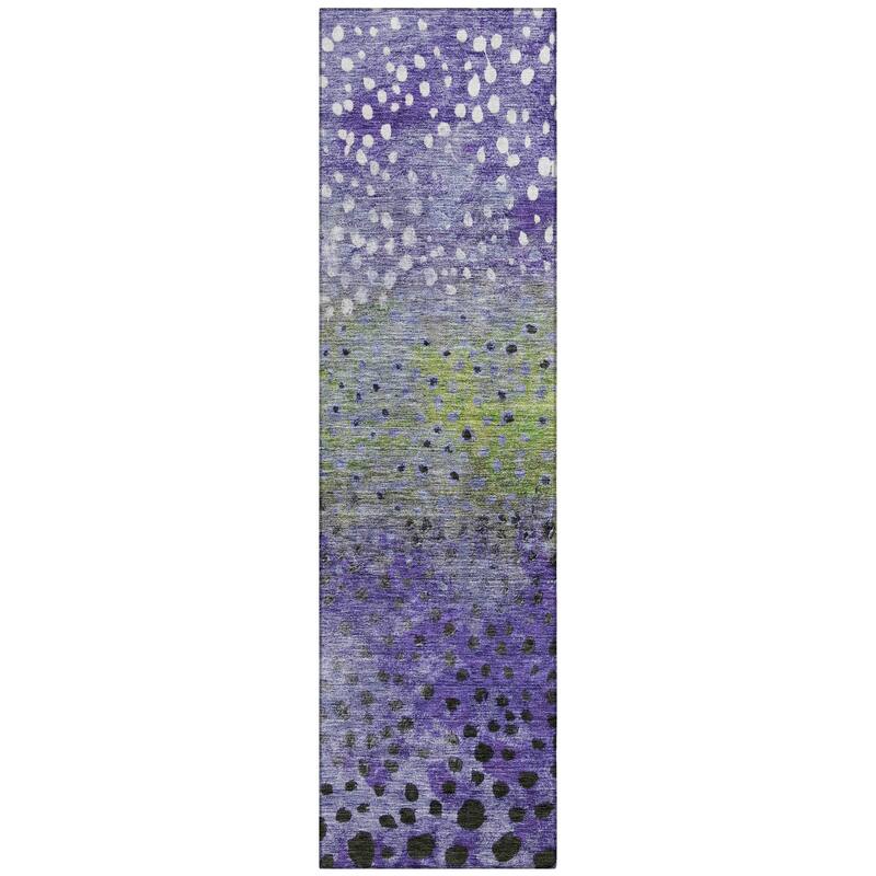 Machine Washable Indoor/ Outdoor Abstract Modern Chantille Rug