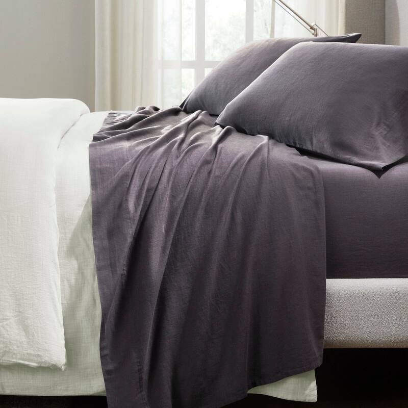 Superior Chloe 100% Cotton Percale Linen Texture Sheet Set