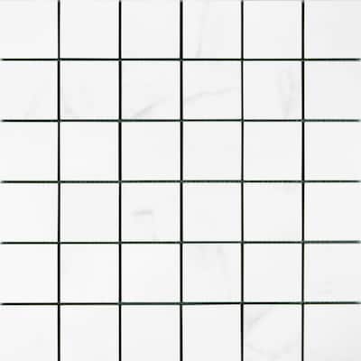 Providence 2x2 White Matte Porcelain Grid Mosaic Tile - Floor, Wall & Backsplash