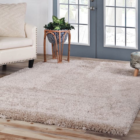 Plush Shag Fuzzy Modern Solid Indoor Area Rug or Runner by Superior