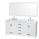 Option White / Giotto Quartz Top / Brushed Chrome