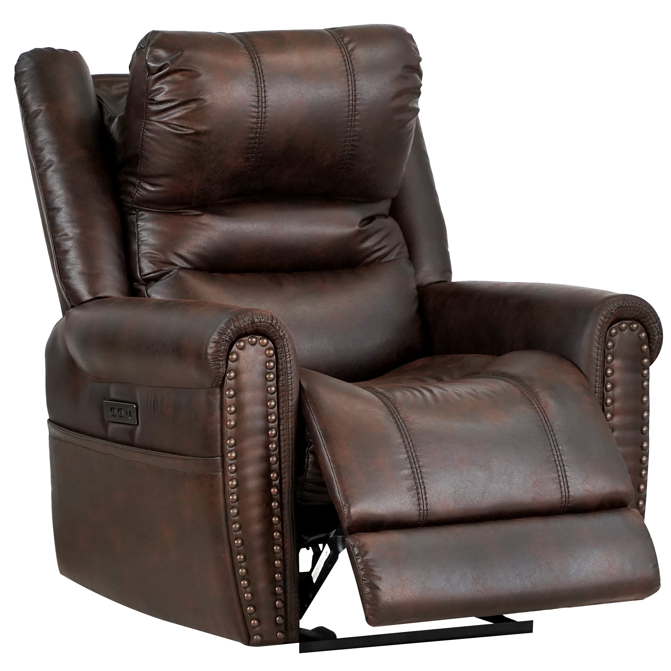High back hotsell leather recliner