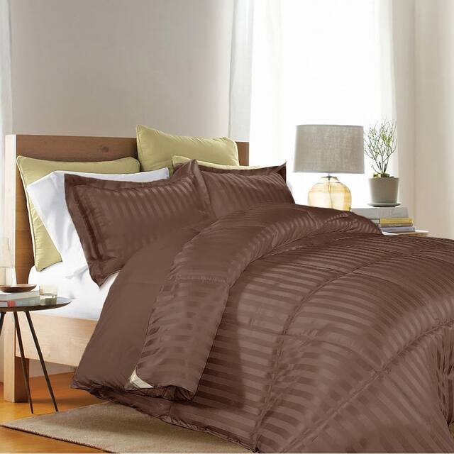 kathy ireland HOME Reversible Down Alternative 3-piece Comforter Set - Twin - Chocolate