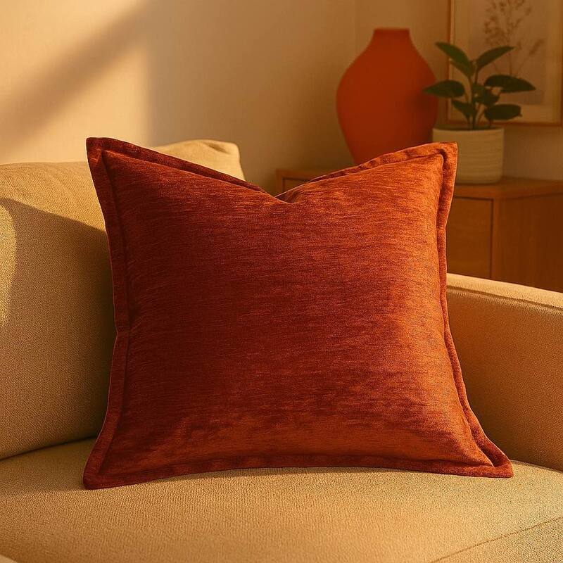 Velvet Throw Pillow - Luxe Mocha Shine with a Soft, Glimmering Finish