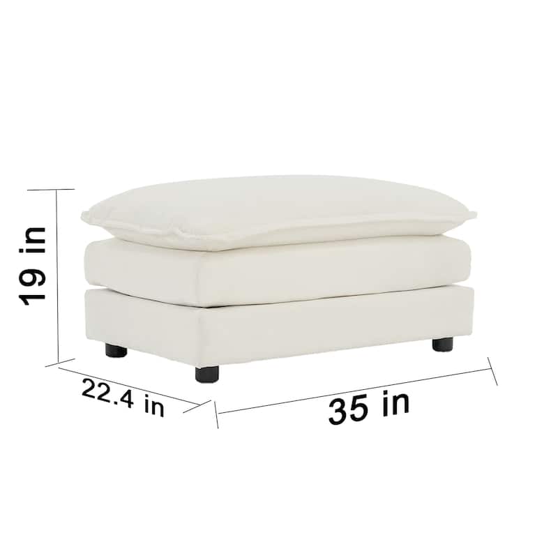 Cloud Chenille Upholstered Modular Sectional Sofa with DIY Combination Design