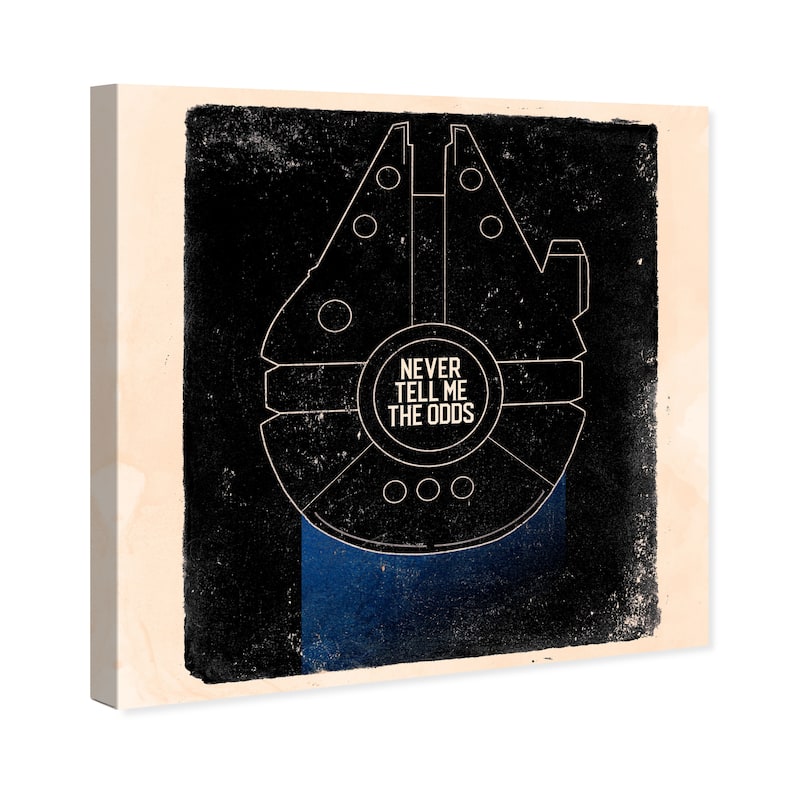 Wynwood Studio Prints Fantasy and Sci-Fi Never Tell Me the Odds Black and Modern & Contemporary Wall Art Canvas Print