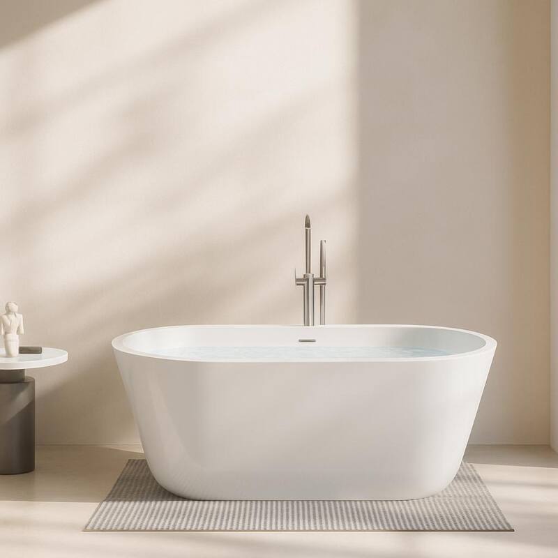 KBV 63'' x 31" Freestanding Soaking Acrylic Bathtub GTBT0023 - 63"