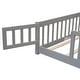 preview thumbnail 12 of 92, Modern Floor Platform Bed with Fence and Door
