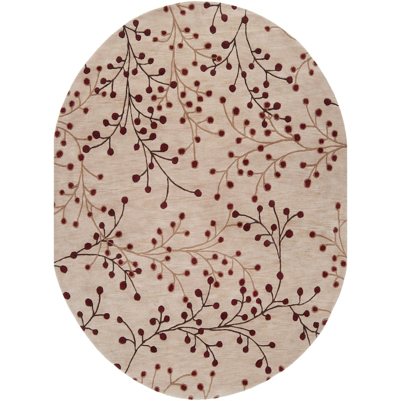 Sakura Handmade Transitional Floral Wool Area Rug