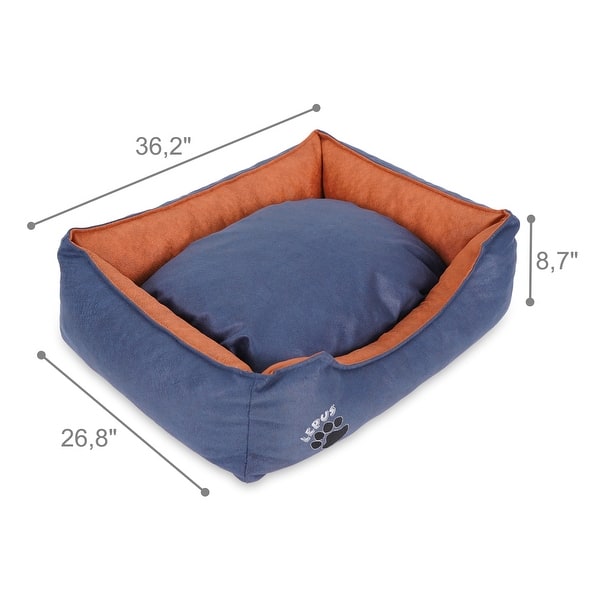 dimension image slide 15 of 20, Pets Washable Dog Bed for Small / Medium / Large Dogs - Durable Waterproof Sofa Dog Bed with Sides