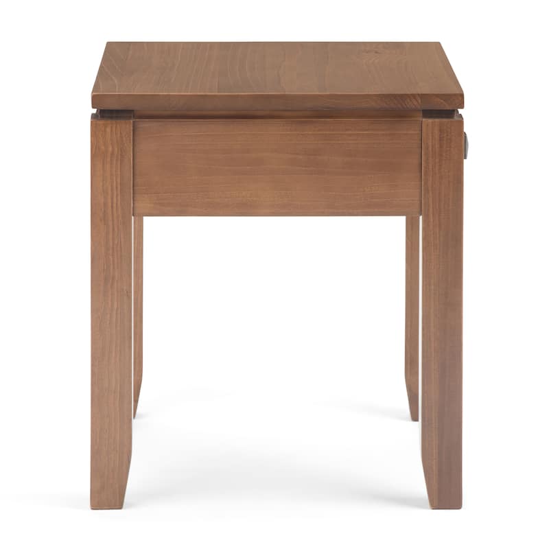 WYNDENHALL Essex Solid Wood 18-inch Square 1-drawer End Table
