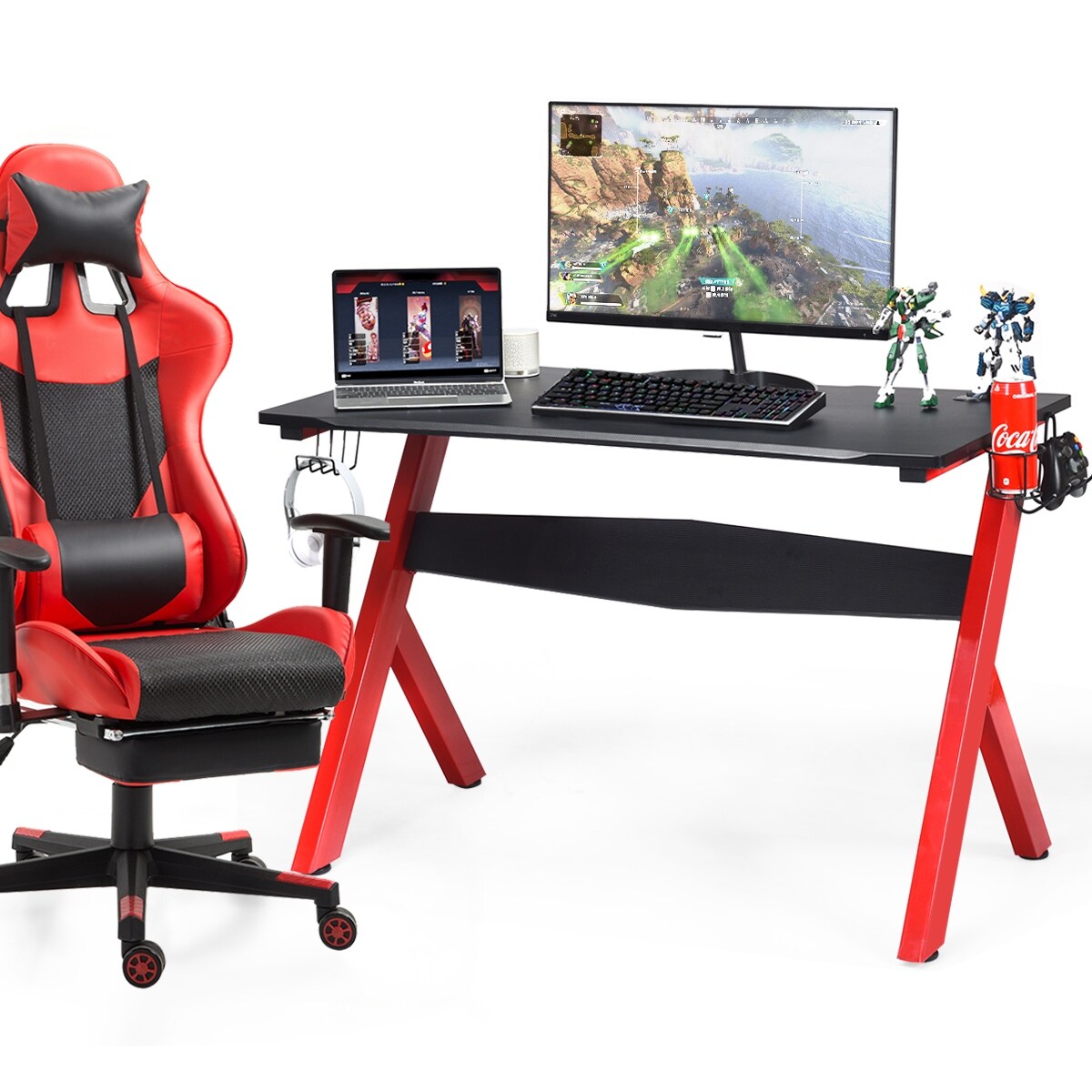 Shop Costway Gaming Desk Computer Desk W Controller Stand Cup