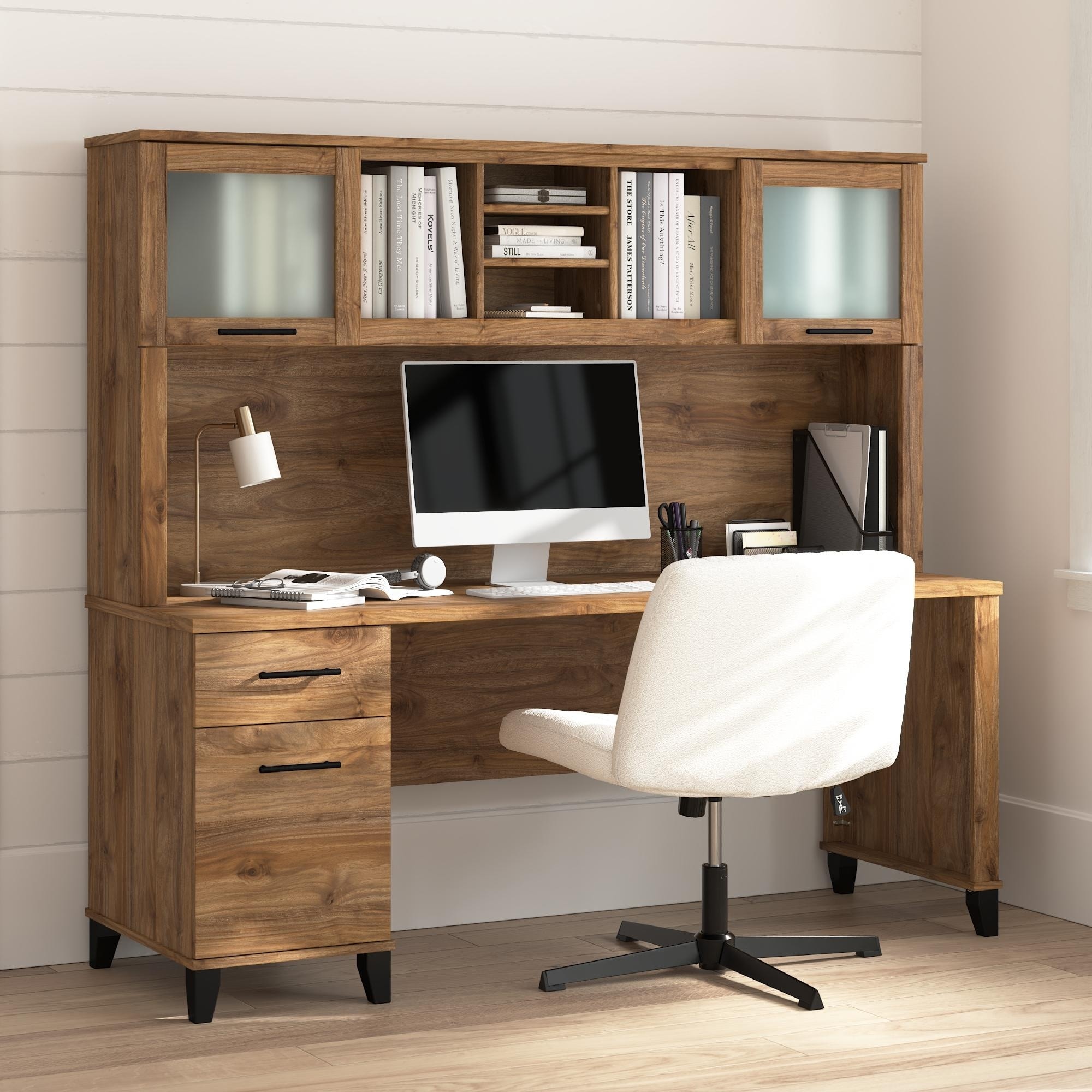 Bush Home Somerset 72W Office Desk with Hutch